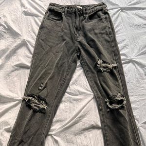 Black ripped Pacsun mom jeans